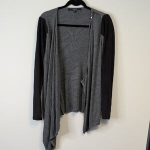 Guess Los Angeles Asymmetrical Long Gray Cardigan XS